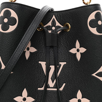 Louis Vuitton Empreinte Monogram Giant Neonoe MM Black Beige 10 of 13