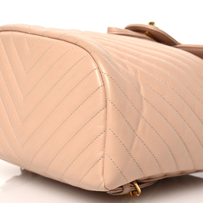 Chanel Calfskin Chevron Quilted Small Urban Spirit Backpack Beige 10 of 16