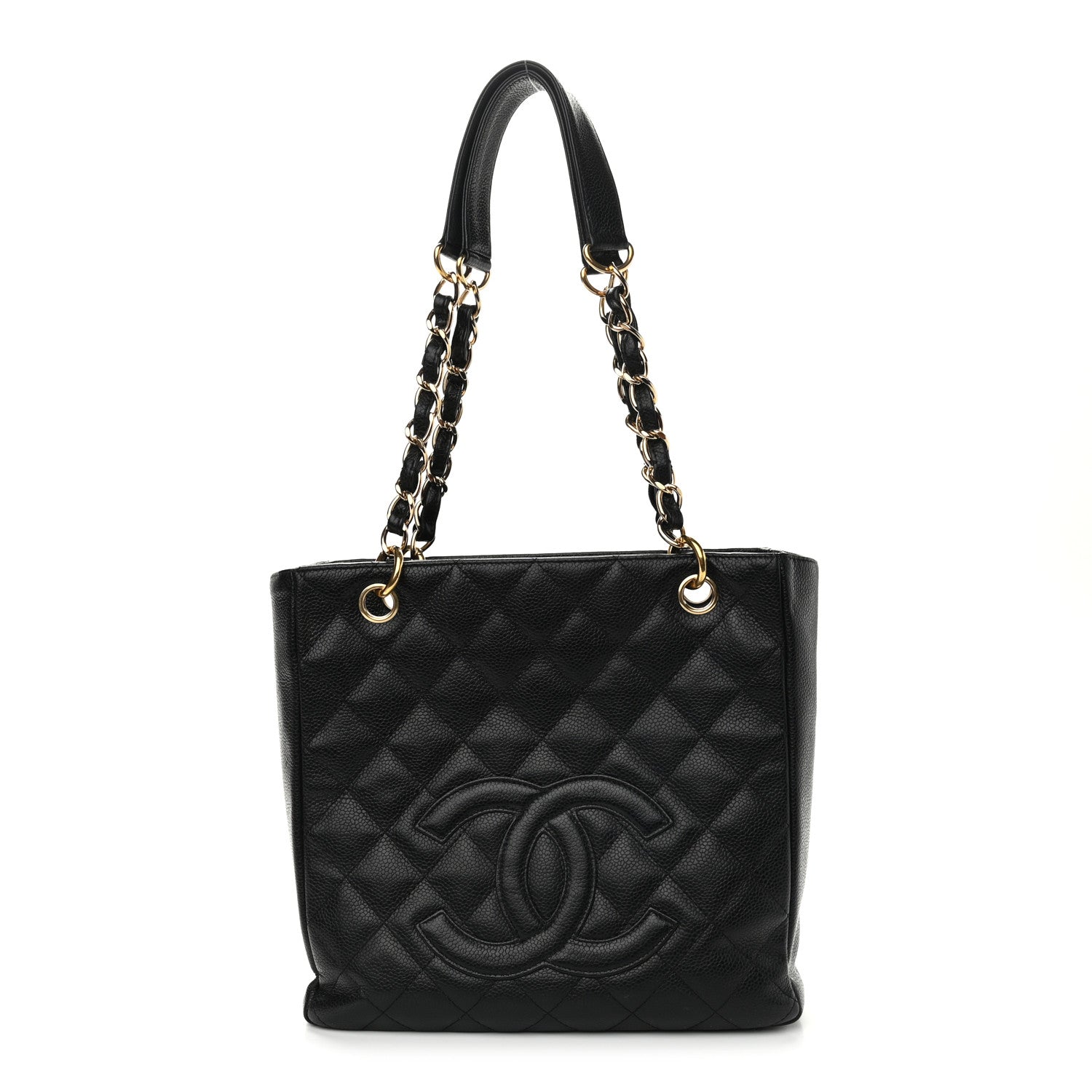 Chanel Caviar Quilted Petit Shopping Tote PST Black 1 of 9