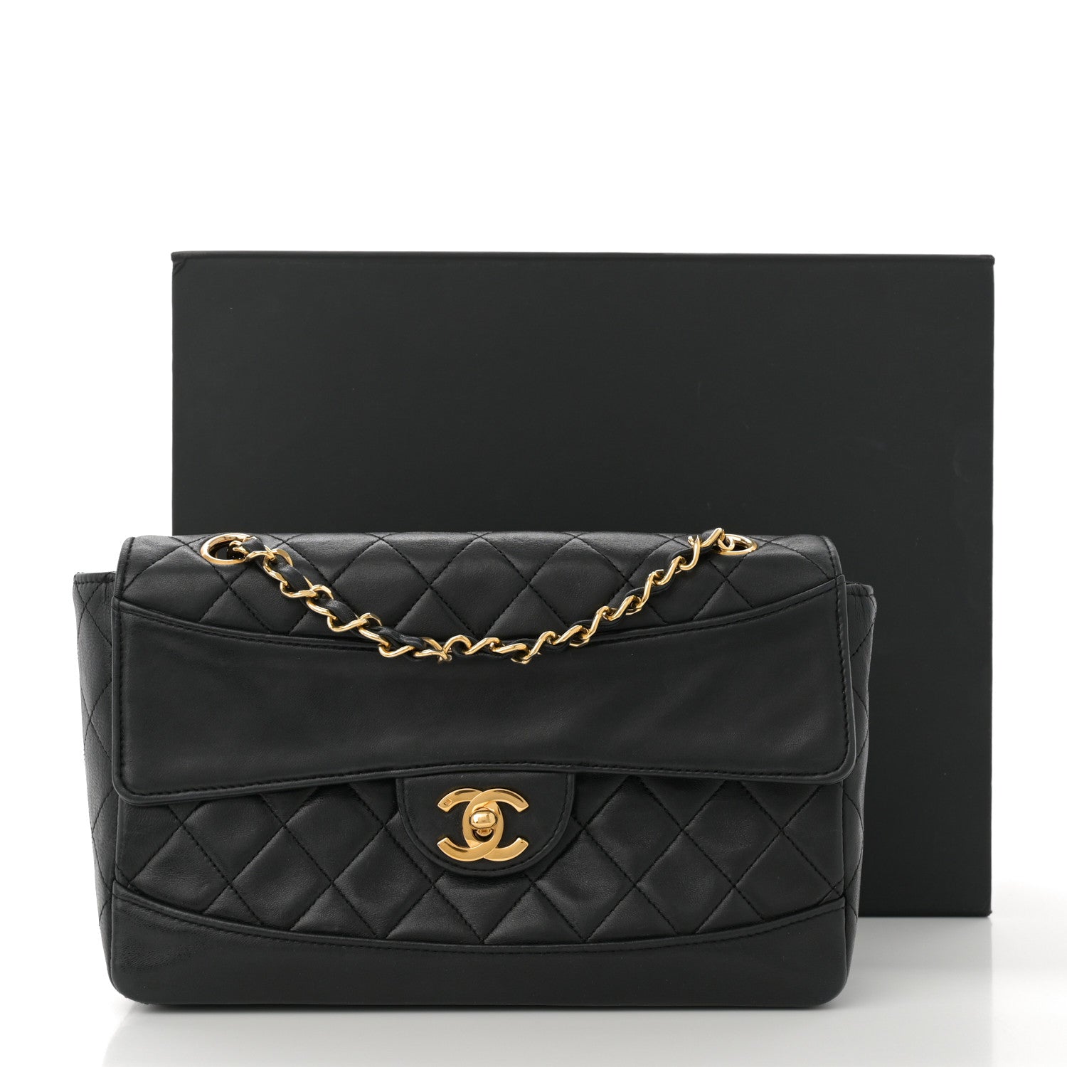 Chanel Lambskin Quilted Small Single Flap With Pouch Black 14 of 14