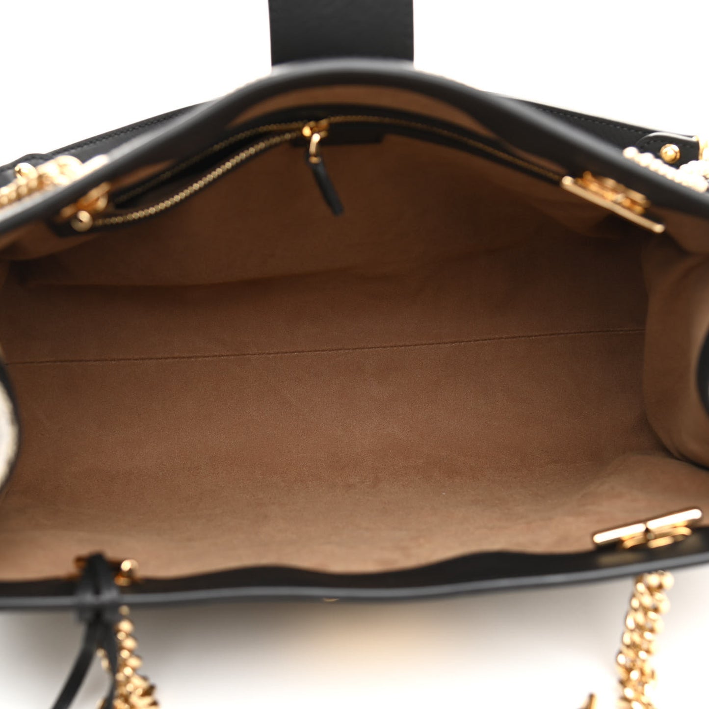 GG Supreme Monogram Medium Padlock Tote Black