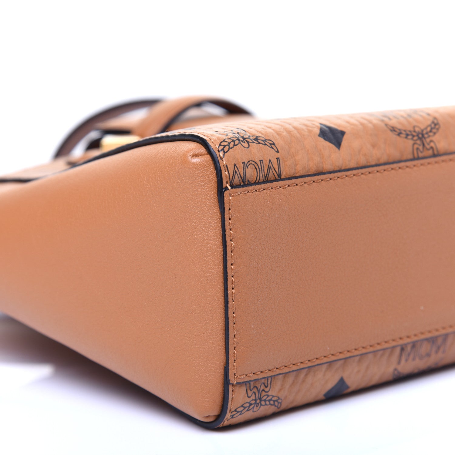 MCM Visetos Small Essential Crossbody Bag Cognac 6 of 11