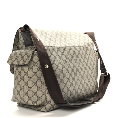 Gucci GG Plus Monogram Messenger Diaper Bag Dark Brown 3 of 9