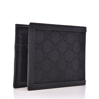 Gucci Nylon Monogram Bi-Fold Wallet Black 3 of 7