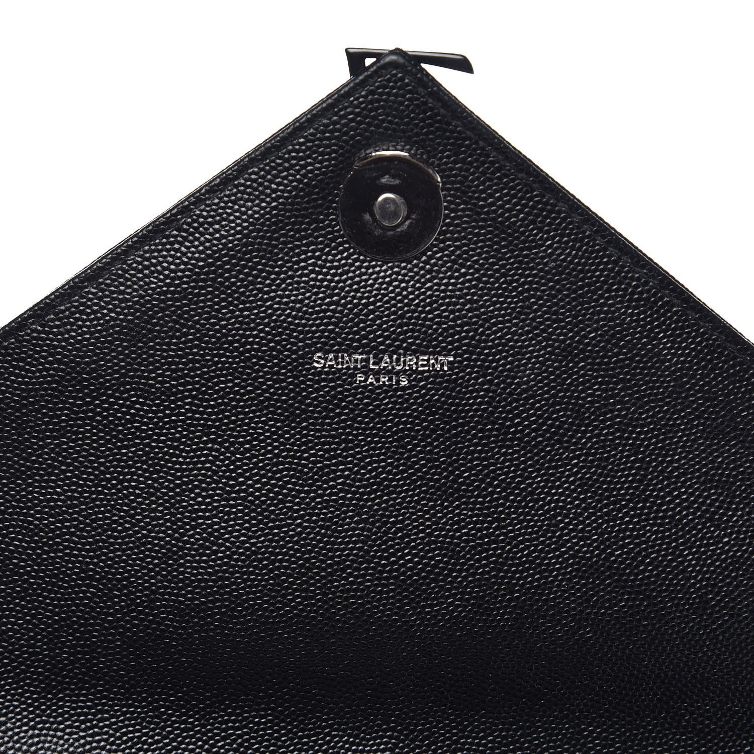 Saint Laurent Grain De Poudre Textured Mixed Matelasse Large Triquilt Monogram Monochrome Satchel Black 7 of 14