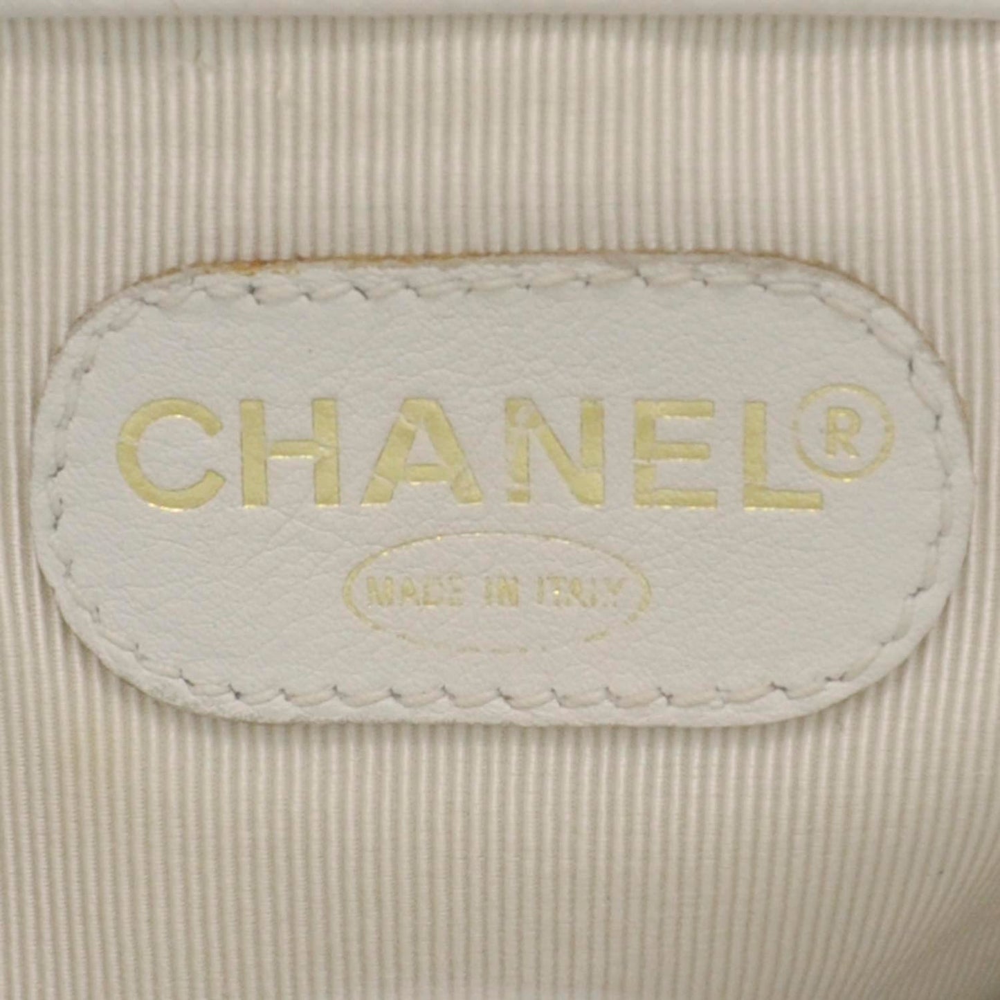 Caviar Drawstring Shoulder Bag White