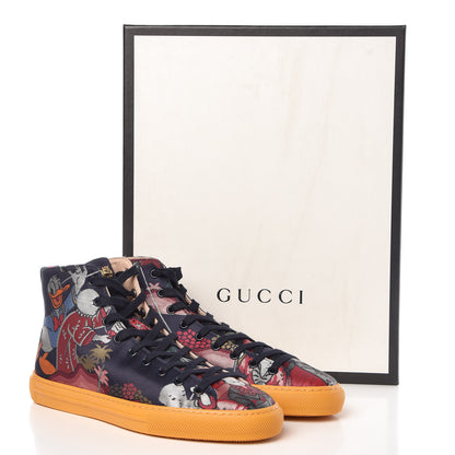 Gucci X DISNEY Jacquard Japanese Donald Duck Mens High Top Sneakers 6.5 Tide Multicolor 11 of 11