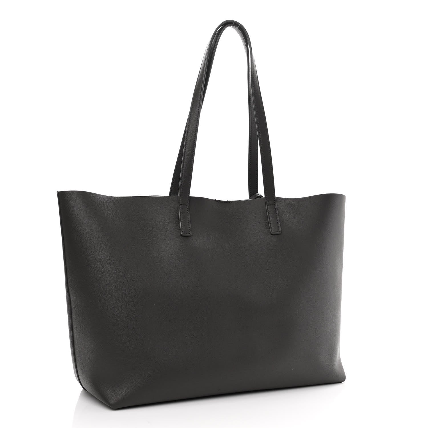 Saint Laurent Calfskin Large Shopping Tote Coal 4 of 12