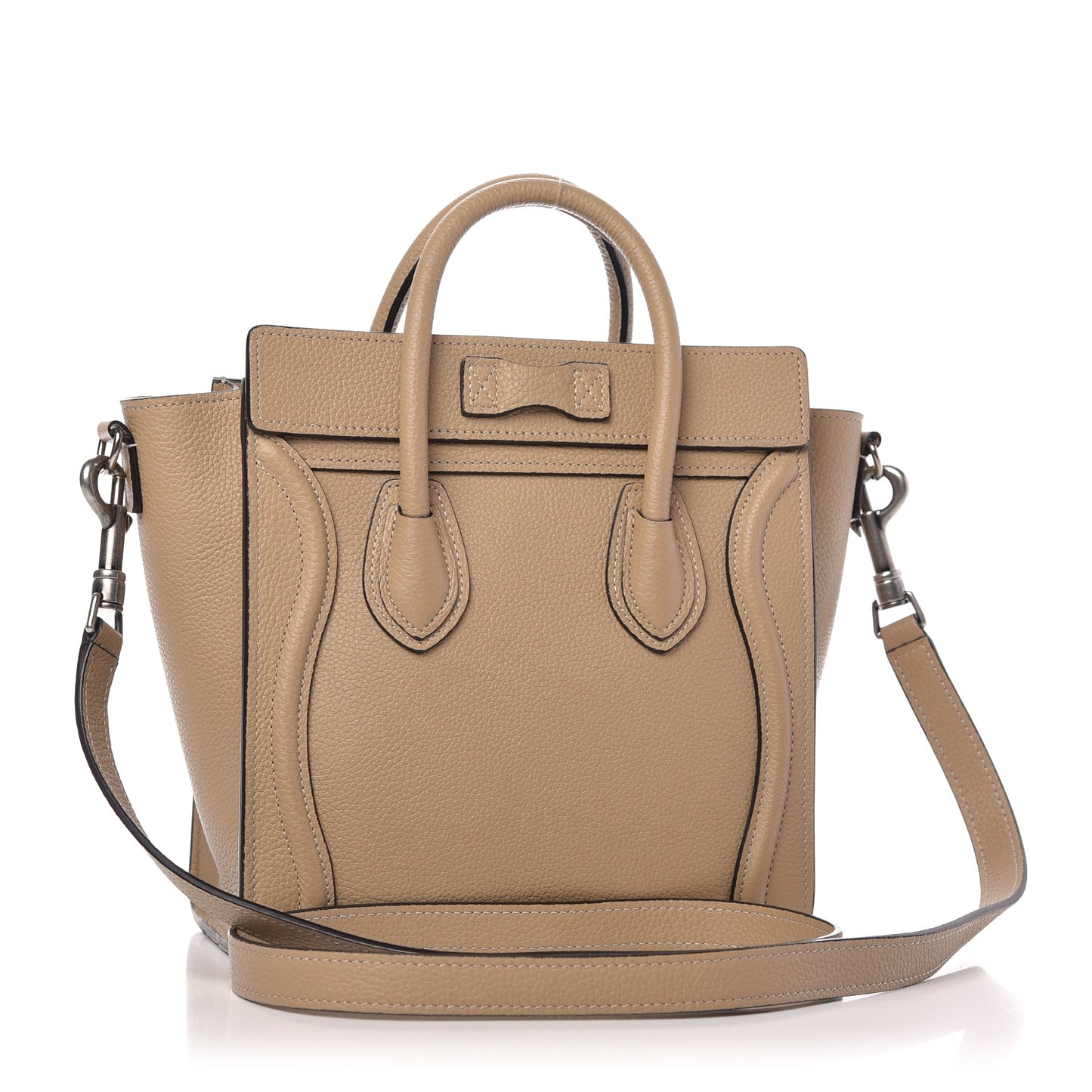 Drummed Calfskin Nano Luggage Dune