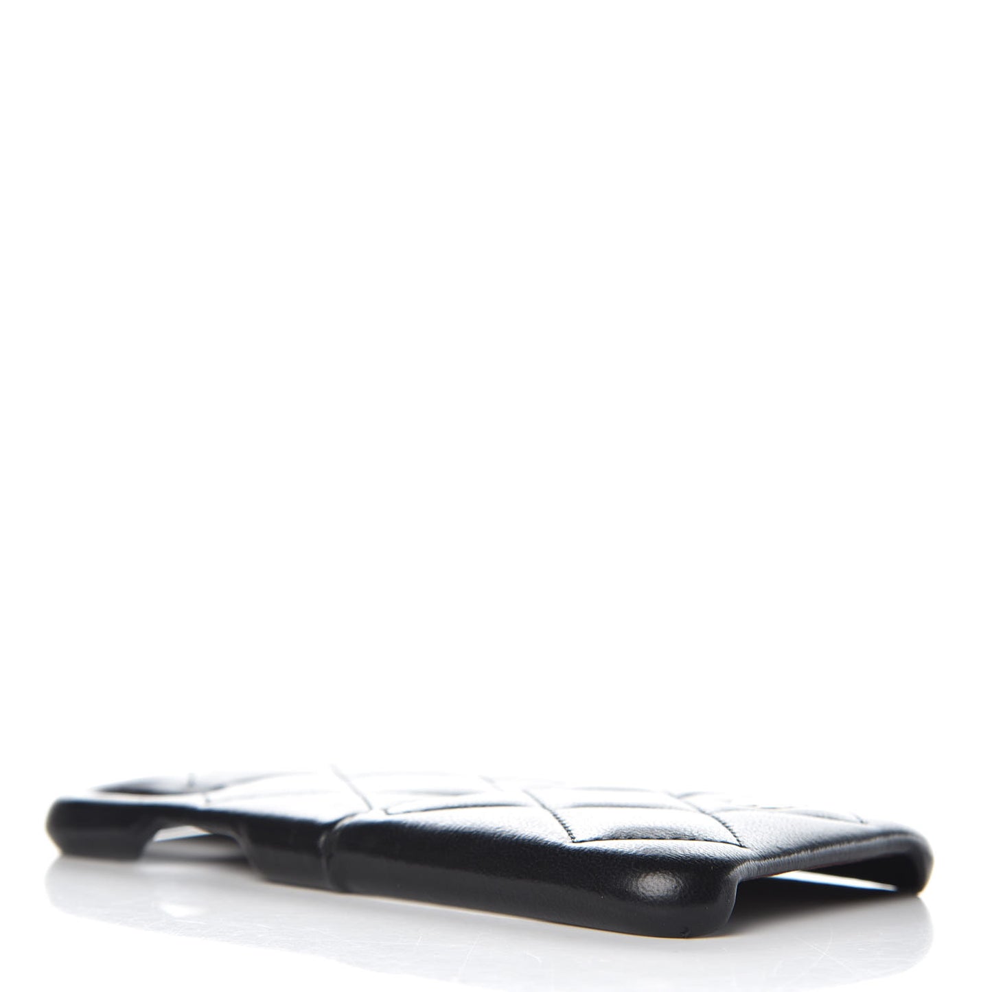 Lambskin Quilted iPhone X Case Black