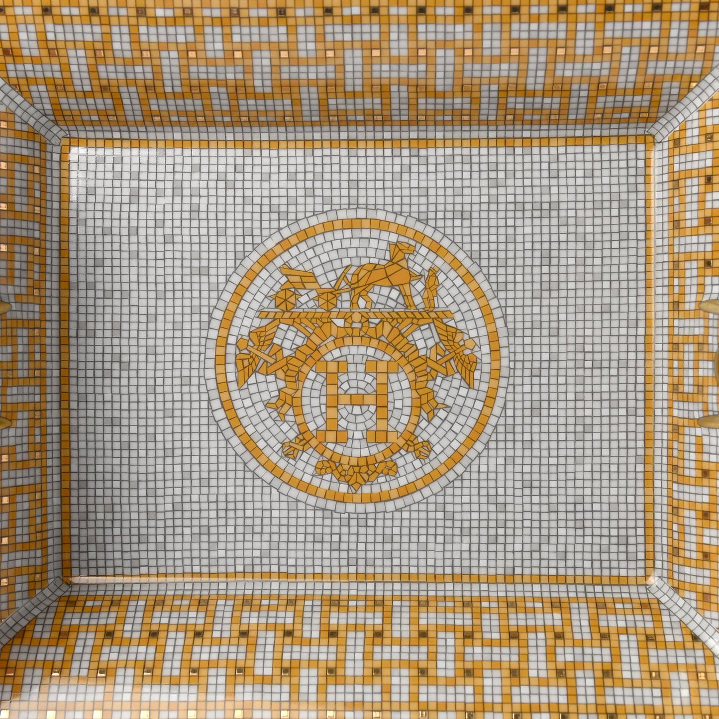 Porcelain Mosaique Au 24 Gold Ashtray