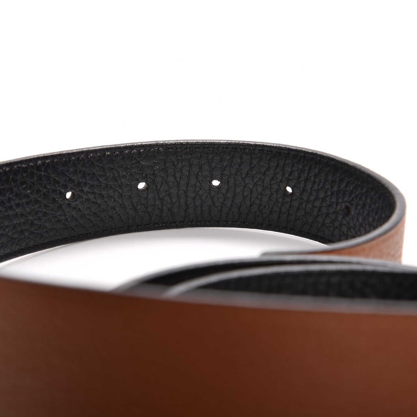 Taurillon Calfskin 30mm LV Initiales Reversible Belt 90 36 Black