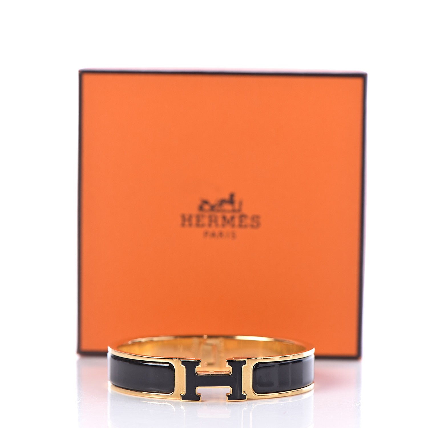 Hermes Enamel Narrow Clic Clac H Bracelet PM Black 5 of 5