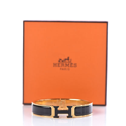 Hermes Enamel Narrow Clic Clac H Bracelet PM Black 5 of 5