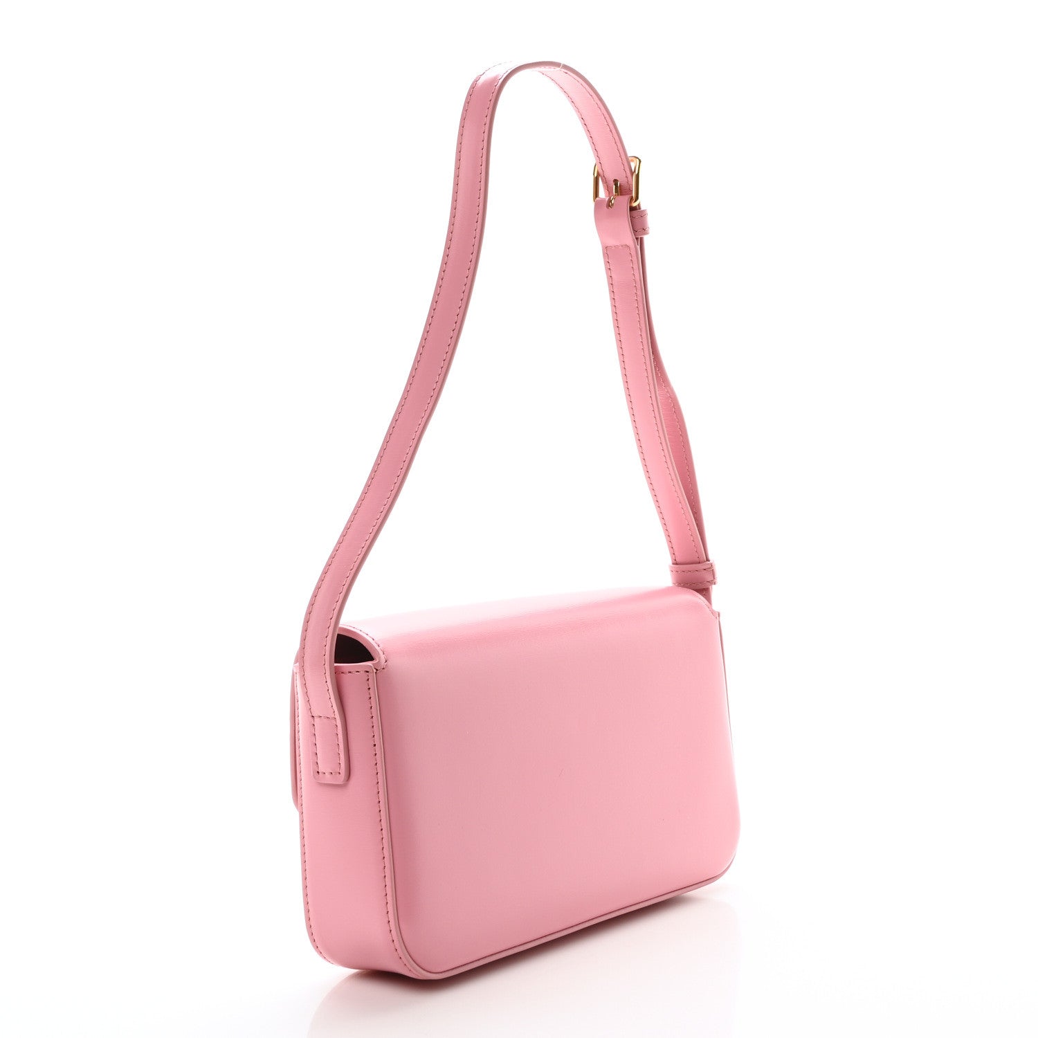 Celine Natural Calfskin Triomphe Shoulder Bag Rose 3 of 11