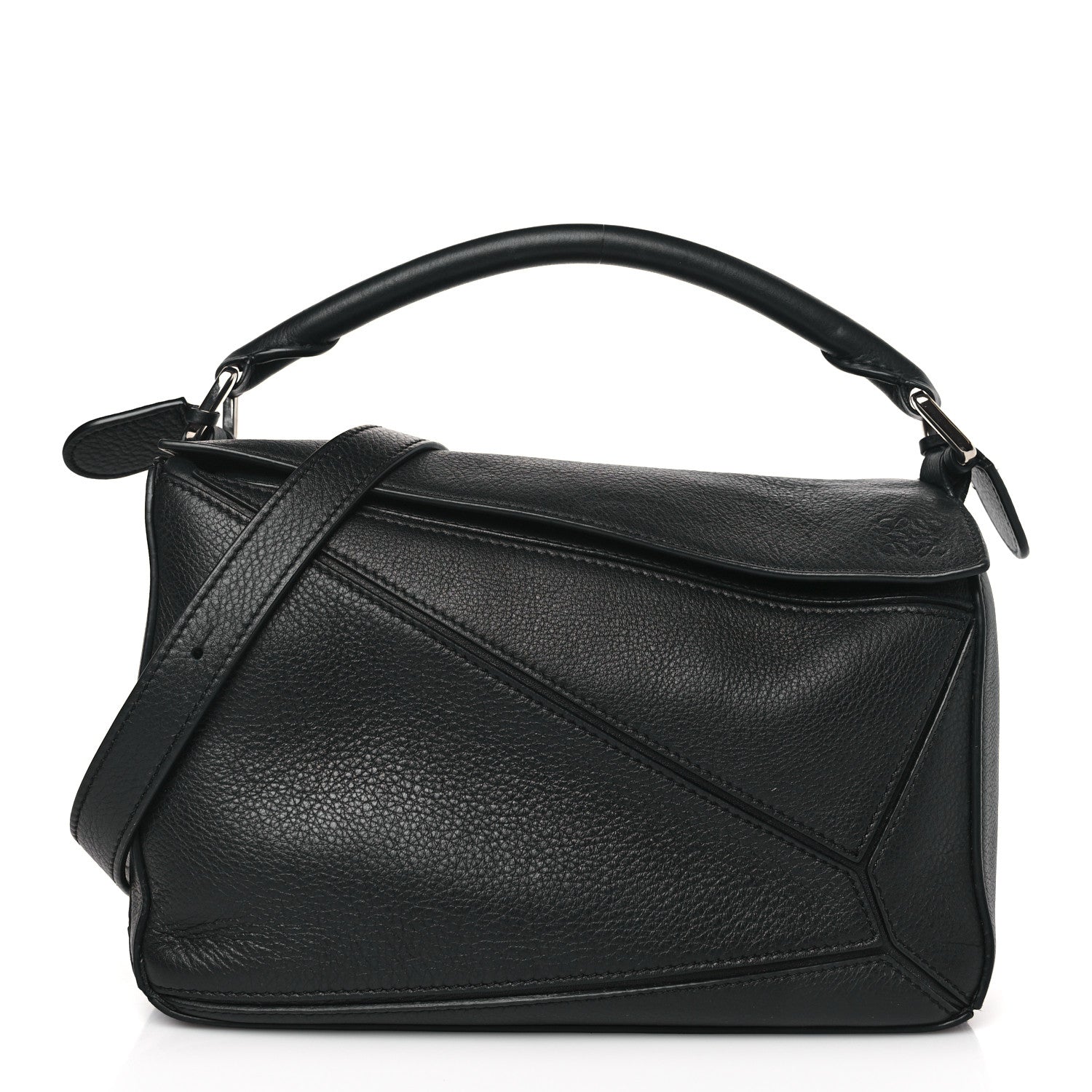 Loewe Calfskin Small Puzzle Bag Black 1 of 12