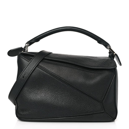 Loewe Calfskin Small Puzzle Bag Black 1 of 12