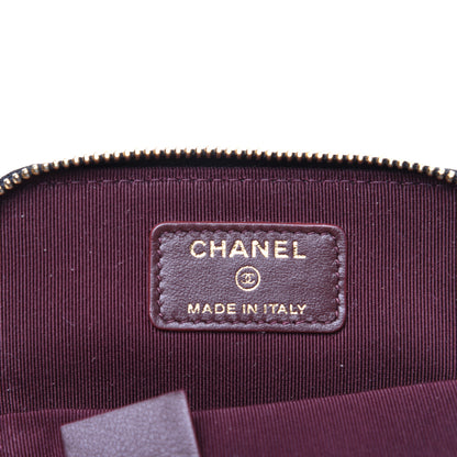 Chanel Caviar Quilted Zip Card Holder Wallet Black 8 of 11