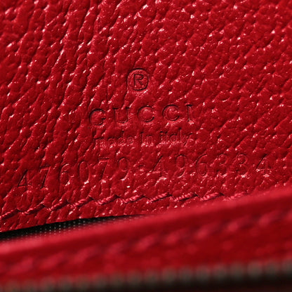 Gucci GG Supreme Monogram Web Queen Margaret Chain Wallet Red 5 of 9