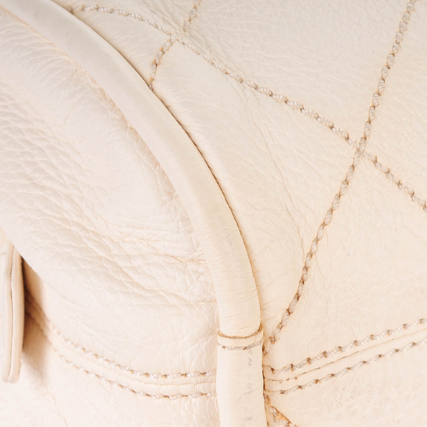 Chanel Calfskin Round Bowling Bag White 8 of 9