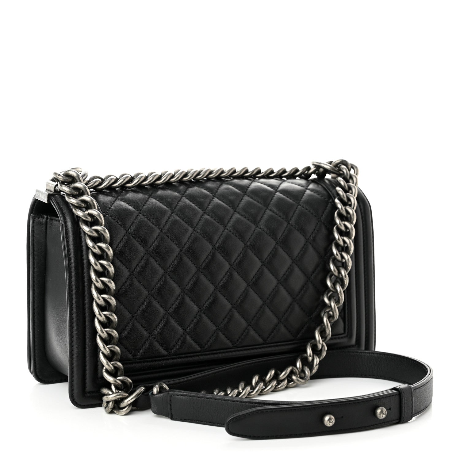 Chanel Calfskin Quilted Medium Boy Flap Black 3 of 10