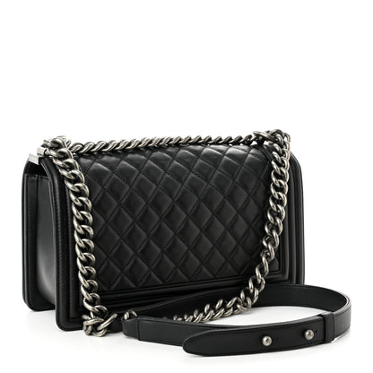 Chanel Calfskin Quilted Medium Boy Flap Black 3 of 10