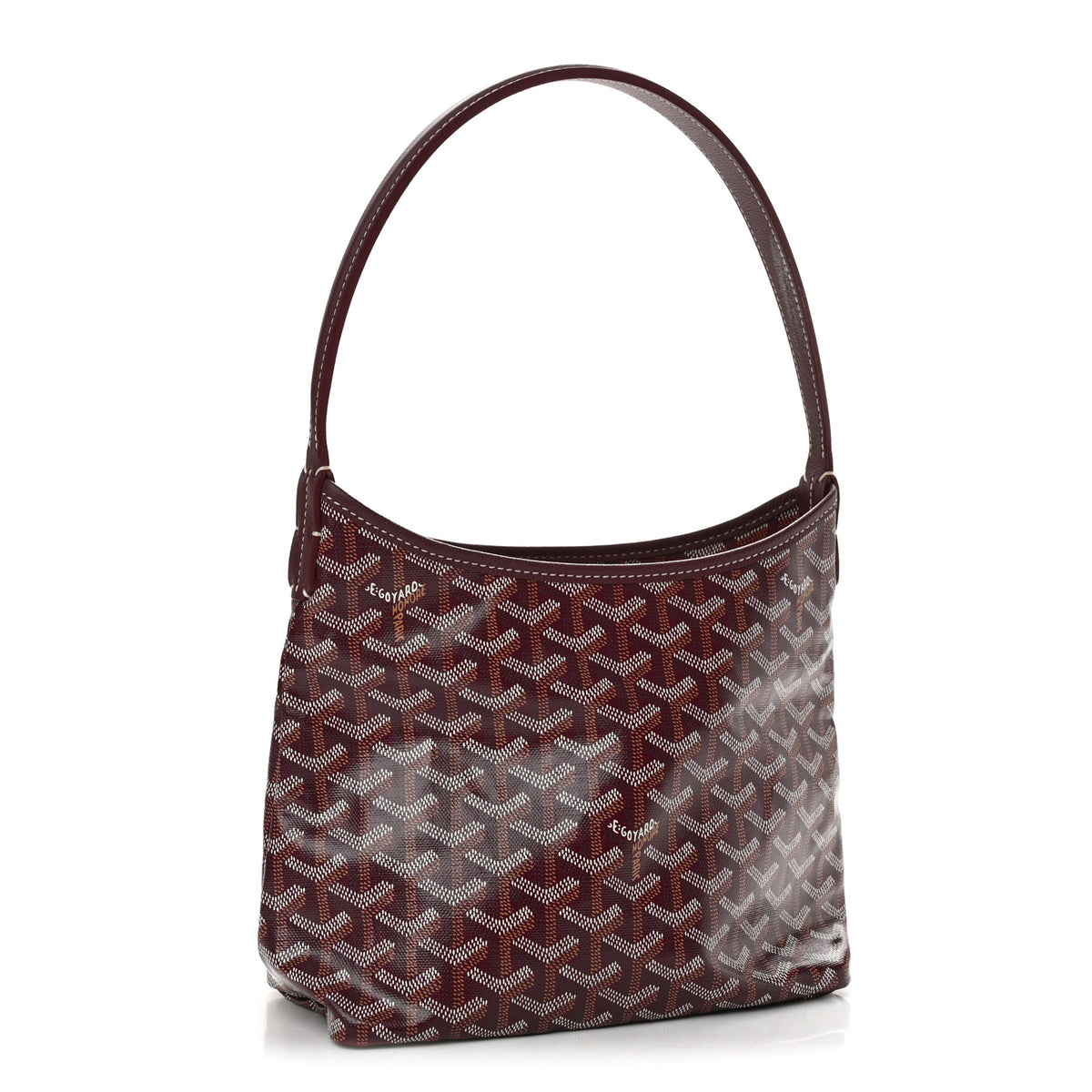 Goyard Goyardine Mini Boheme Hobo Burgundy 4 of 11