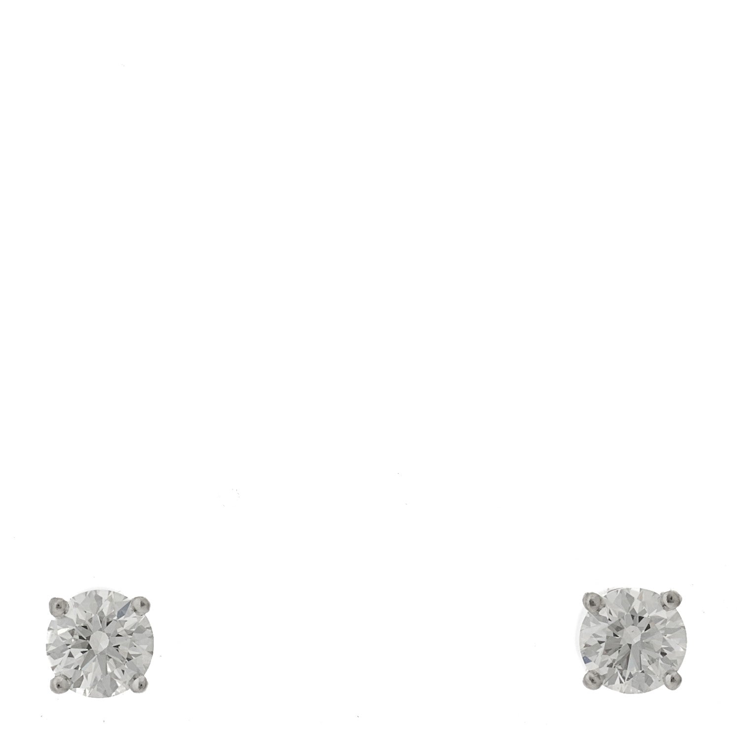 Tiffany Platinum Diamond .54ctw Solitaire Earrings 1 of 6