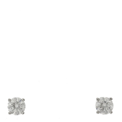 Tiffany Platinum Diamond .54ctw Solitaire Earrings 1 of 6