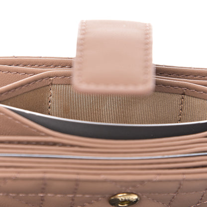 Christian Dior Ultra Matte Calfskin Cannage Lady Dior 5-Gusset Card Holder Blush Powder 6 of 6