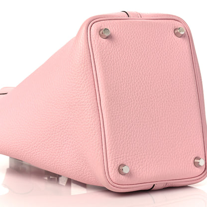 Hermes Taurillon Clemence Picotin Lock 18 PM Rose Sakura 9 of 10
