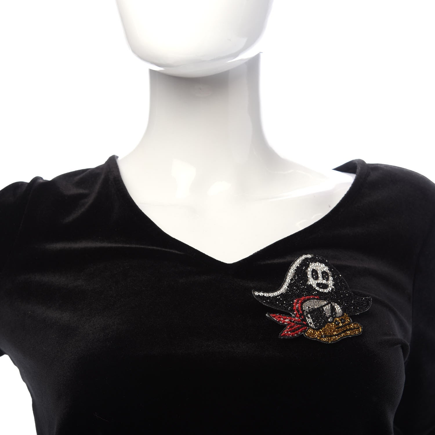 Gucci X DISNEY Crystal Beaded Brooch Black 2 of 4
