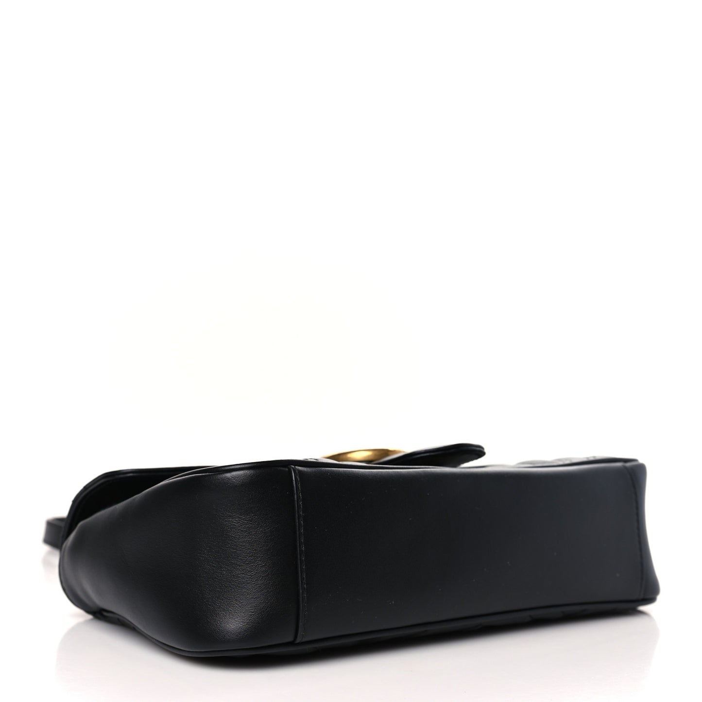 Calfskin Matelasse Small GG Marmont Shoulder Bag Black