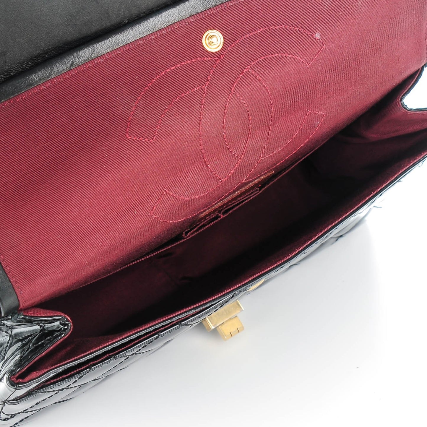 Patent Quilted 2.55 Reissue 226 Flap Black