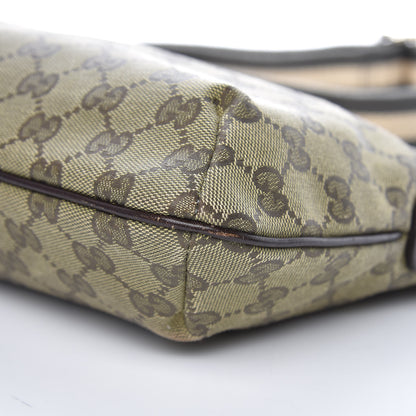 Gucci Monogram Web Small Flat Messenger Crossbody Dark Brown 9 of 10