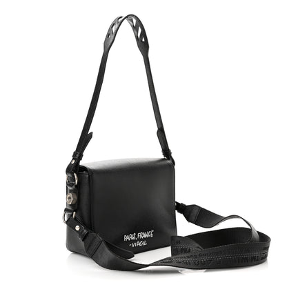 Off-White Saffiano For Display Only Binder Clip Shoulder Bag Black 3 of 11