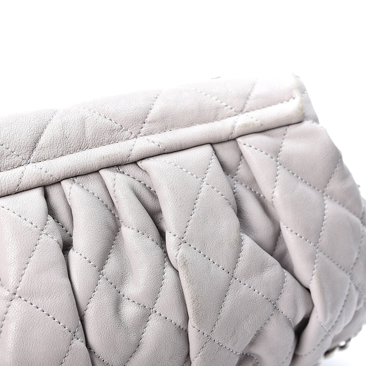 Chanel Washed Lambskin Quilted Medium Chain Around Messenger Grey 8 of 11