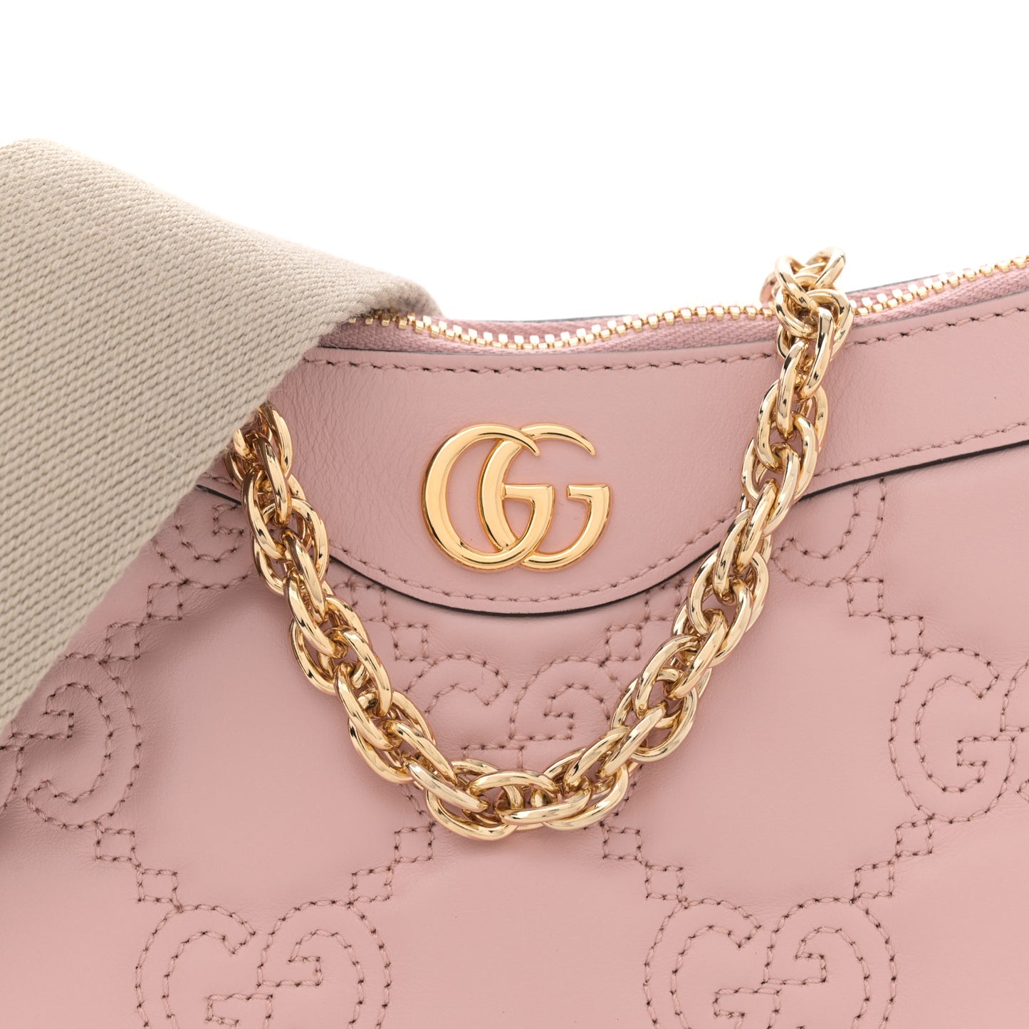 Calfskin GG Matelasse Chain Handbag Perfect Pink Natural