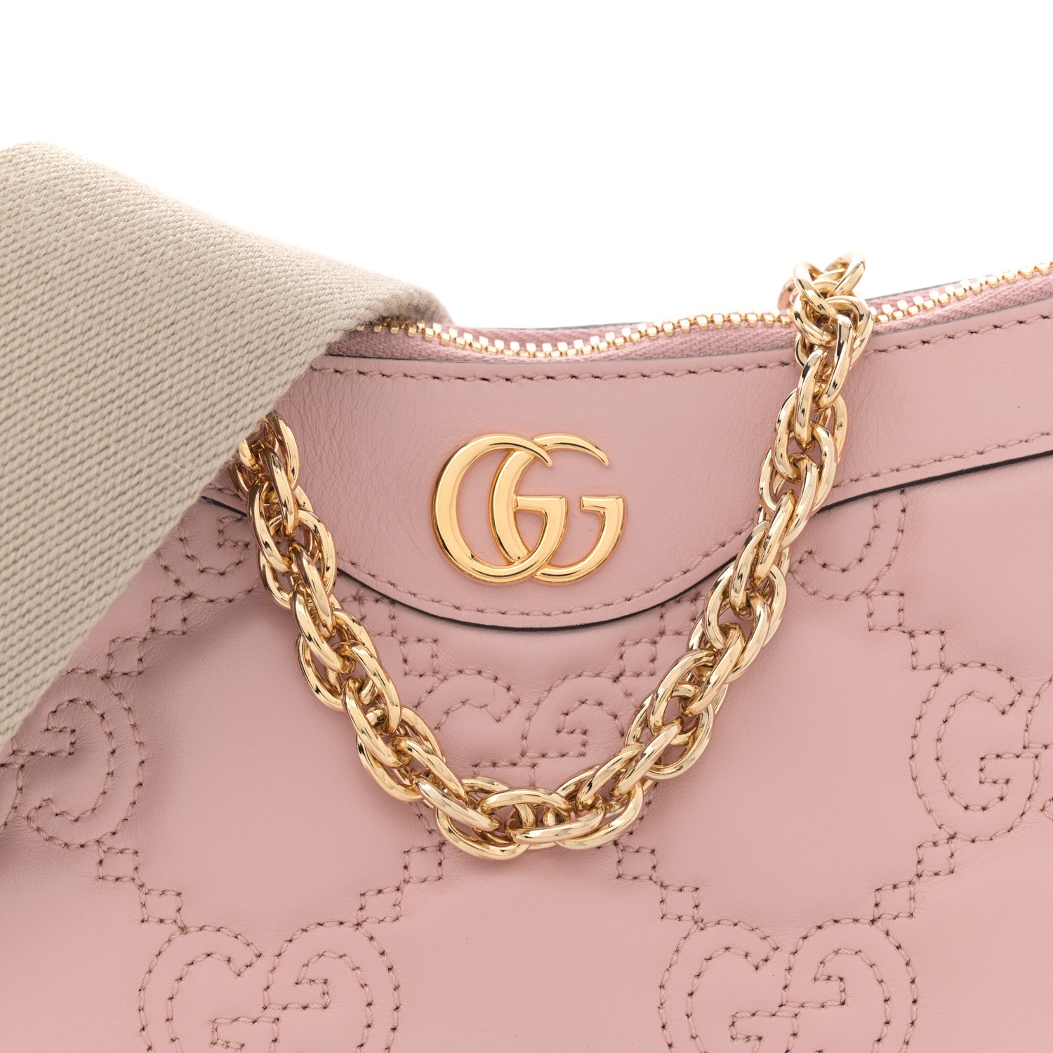 Gucci Calfskin GG Matelasse Chain Handbag Perfect Pink Natural 8 of 10