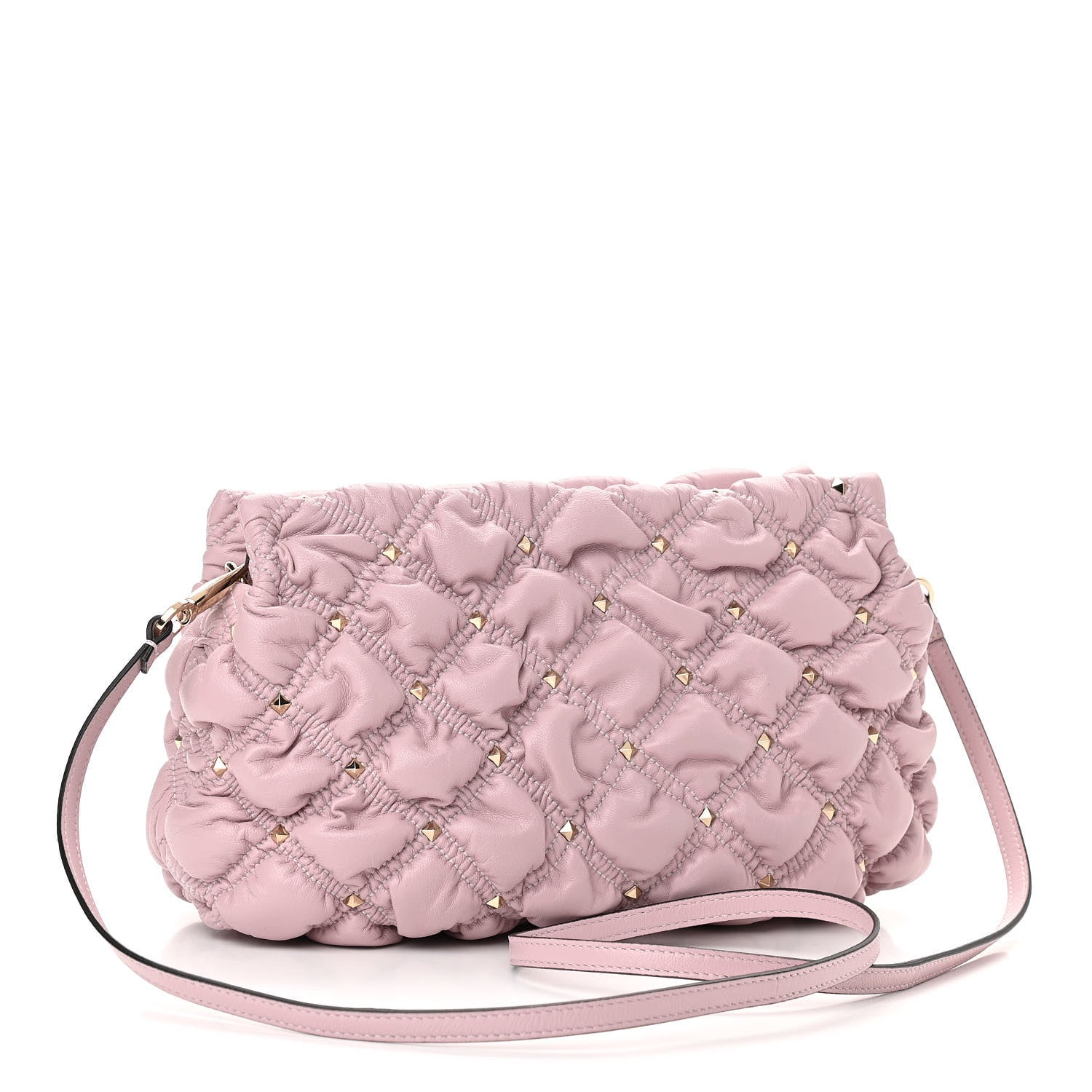 Valentino Garavani Nappa Spikeme Clutch Rose Quartz 3 of 9