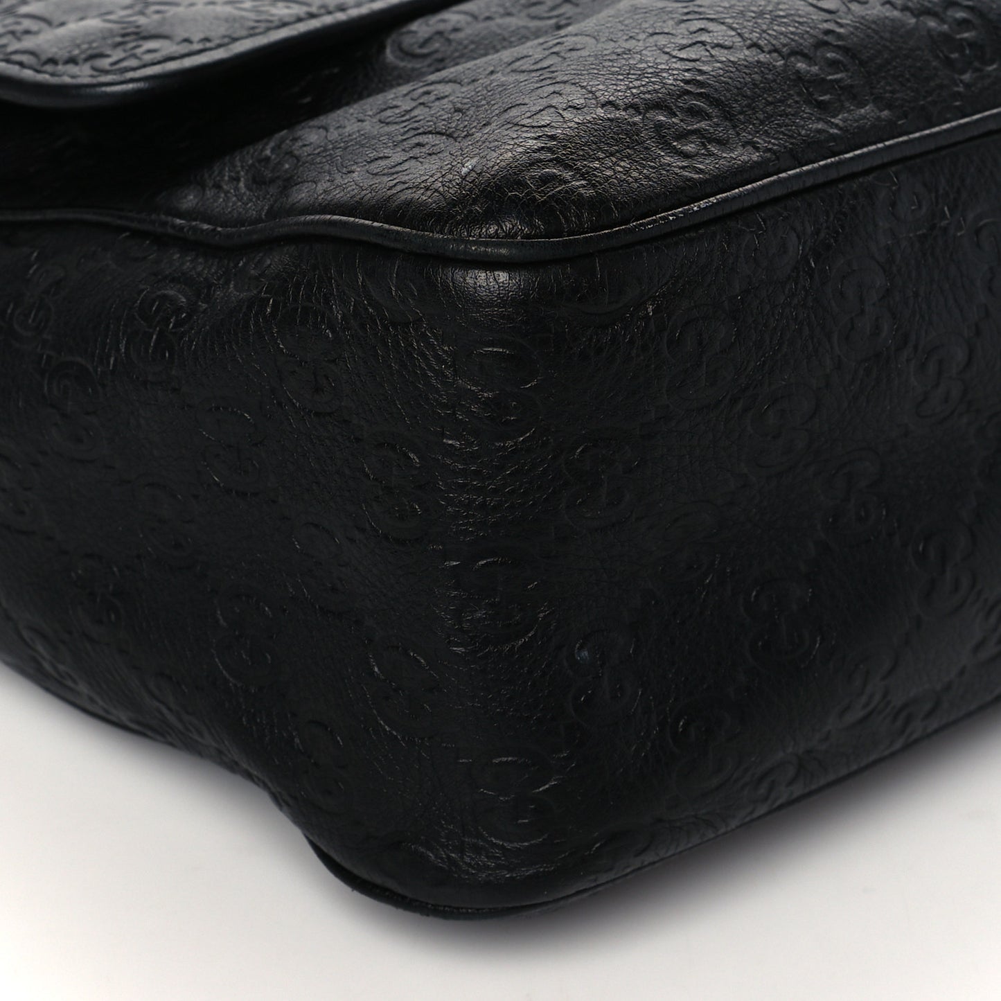 Guccissima Medium Flap Messenger Bag Black