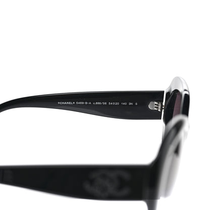 Chanel Acetate Polarized Oval CC Sunglasses 5469-B-A 6 of 6