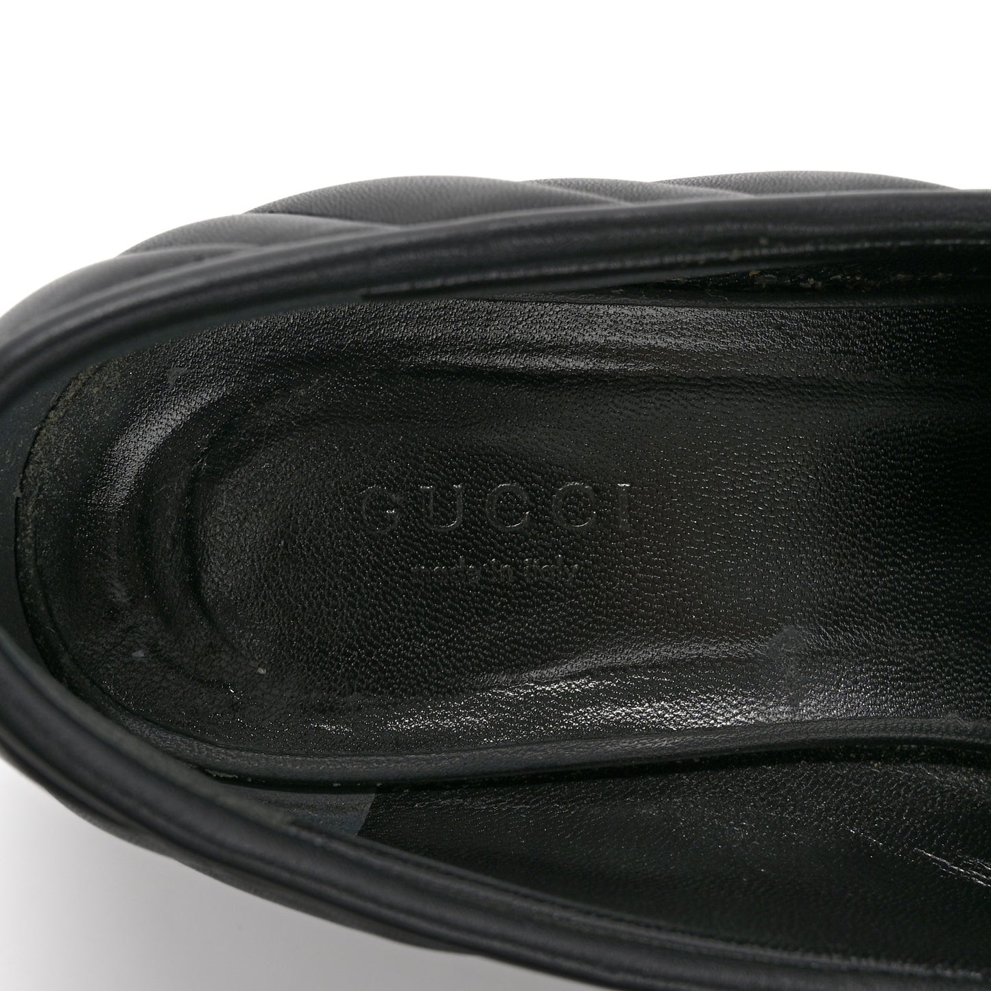 Nappa Matelasse Double G Marmont Loafers 37 Black