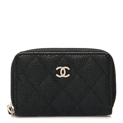 Chanel Caviar Quilted Zip Coin Purse Black 1 of 8