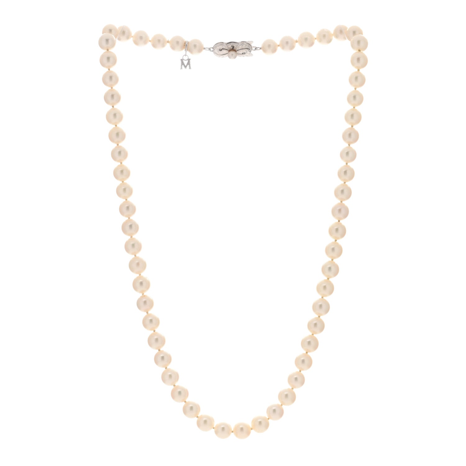 Mikimoto 18K White Gold Akoya Pearl 7-7.5mm Strand Necklace 18.5" 2 of 3