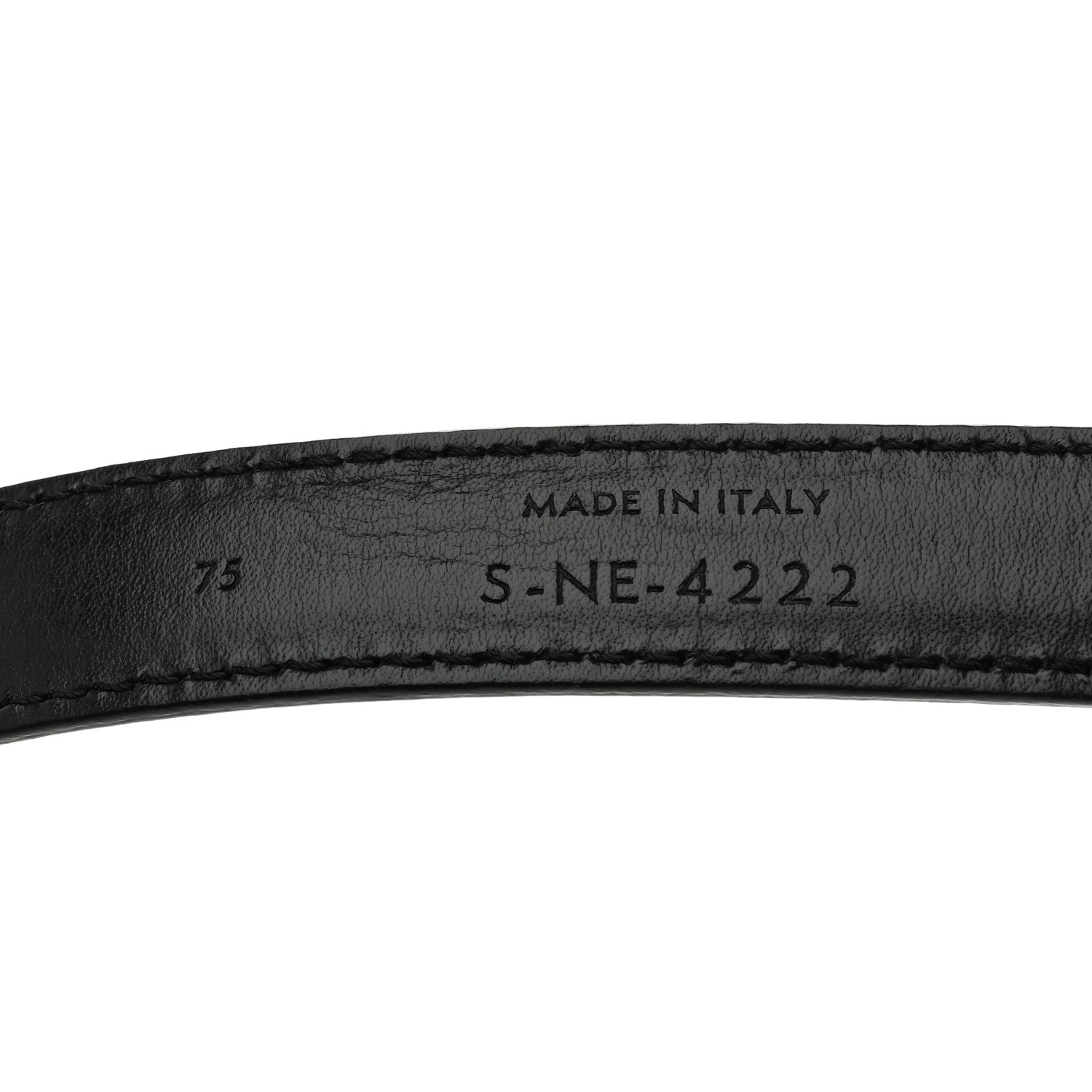 Celine Box Calfskin Small 18mm Triomphe Belt 75 30 Black 3 of 7