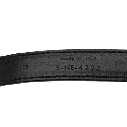 Celine Box Calfskin Small 18mm Triomphe Belt 75 30 Black 3 of 7