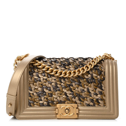 Chanel Metallic Lambskin Medium Scaled Boy Flap Gold 1 of 4