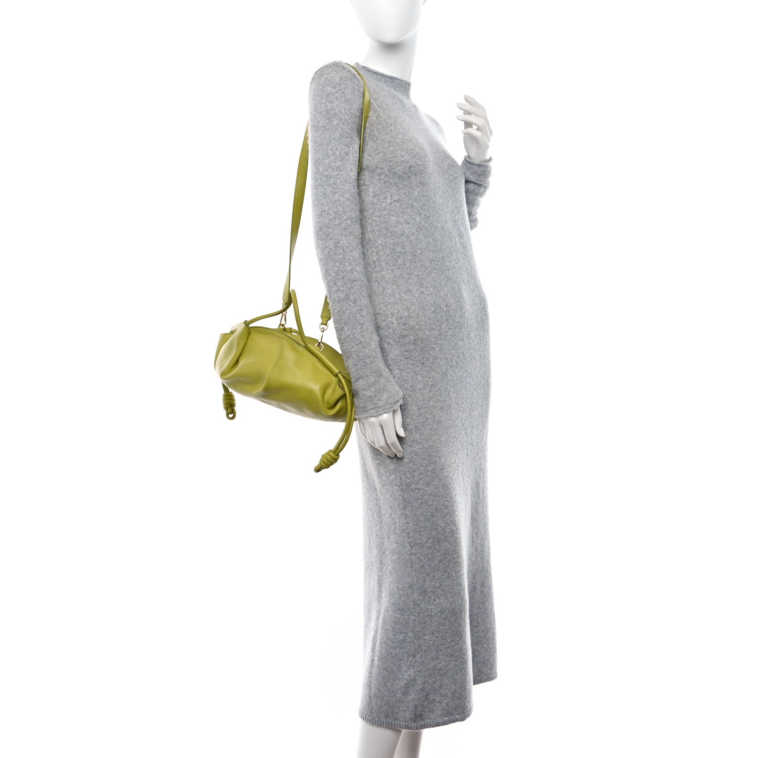 Loewe Shiny Nappa Calfskin Paseo Bag Lime Yellow 2 of 11