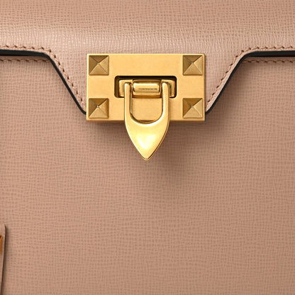Valentino Garavani Grainy Calfskin Small Rockstud Alcove Top-Handle Flap Bag Rose Cannelle 6 of 8